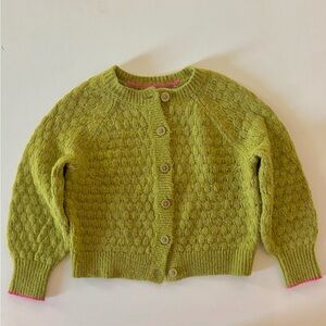 Mini Boden Green Wool Cardigan Sweater